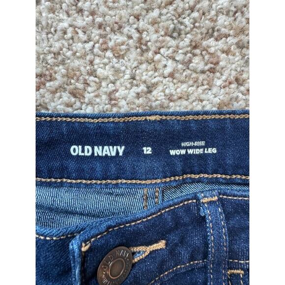OLD NAVY WOW Wide Leg Denim Blue Jeans, Woman's Jeans/Pants; High Rise, Wide Leg - Picture 3 of 10